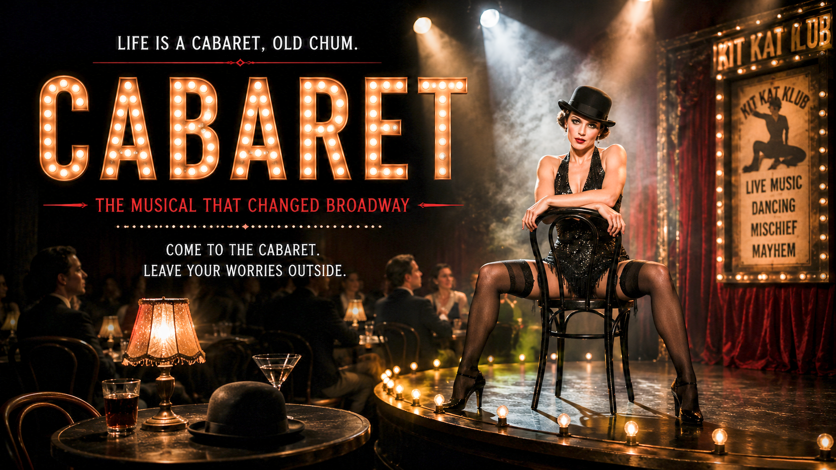 Official Broadway poster for Cabaret