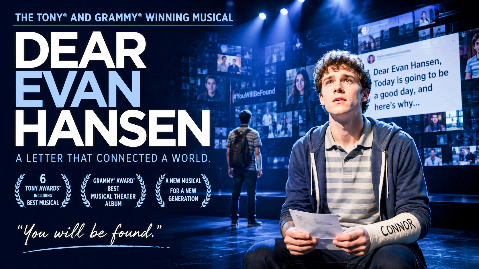 Official Broadway poster for Dear Evan Hansen