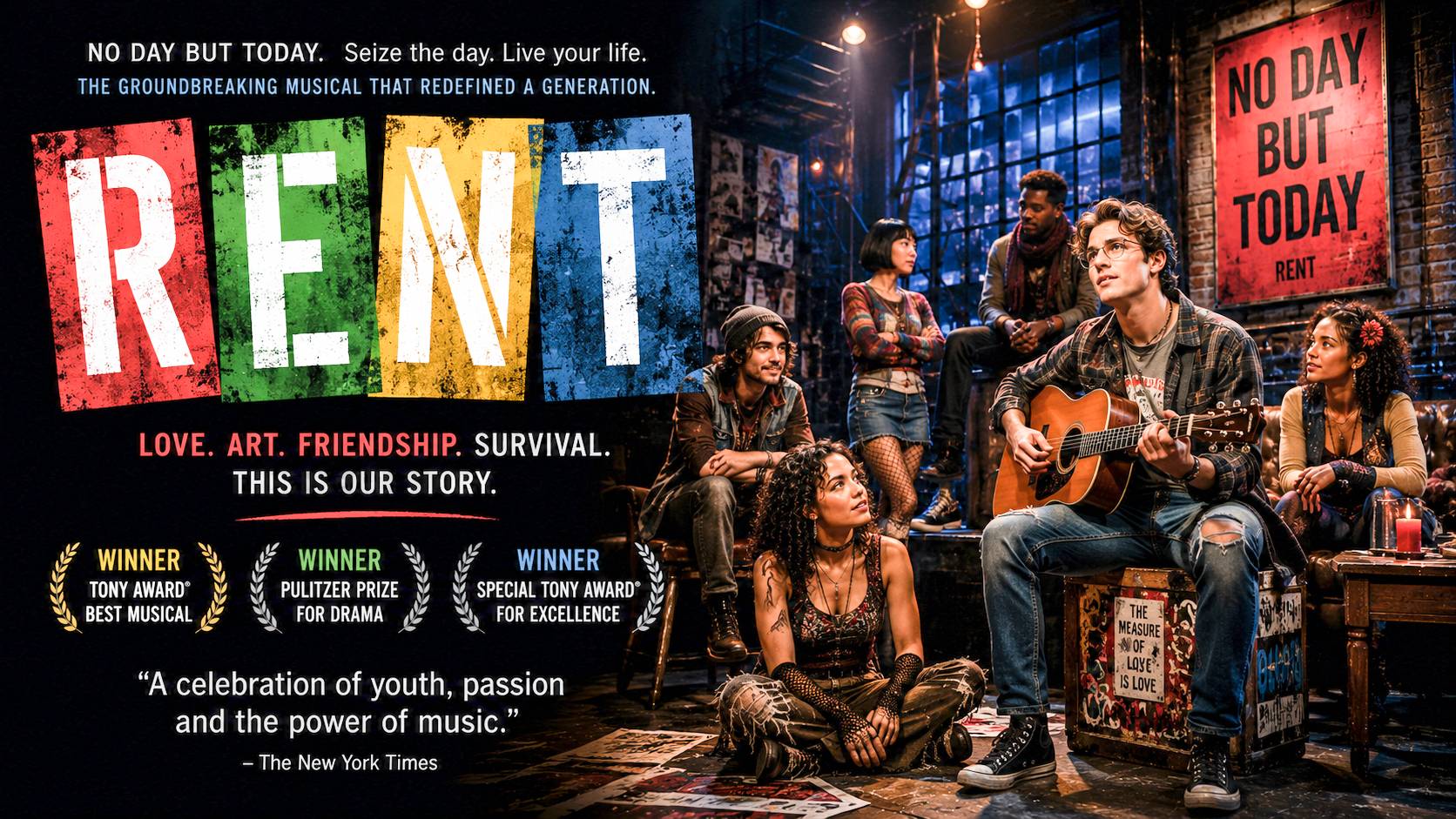 Official Broadway poster for RENT