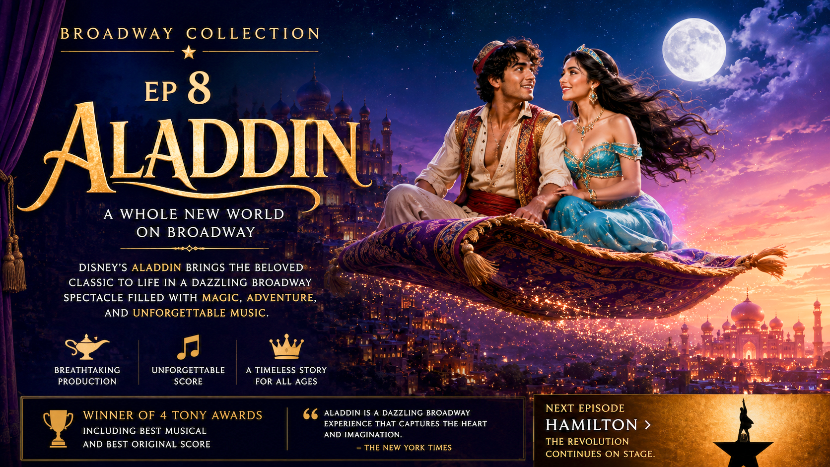 Official Broadway poster for ALADDIN