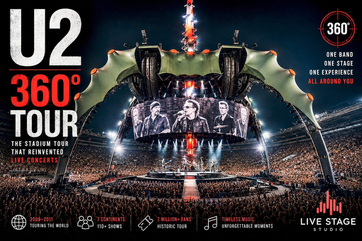 U2 360° Tour : The Record-Breaking Stadium Tour That Changed Live Entertainment Forever