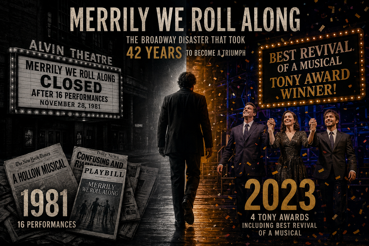 Merrily We Roll Along Broadway flop that became a Tony-winning revival