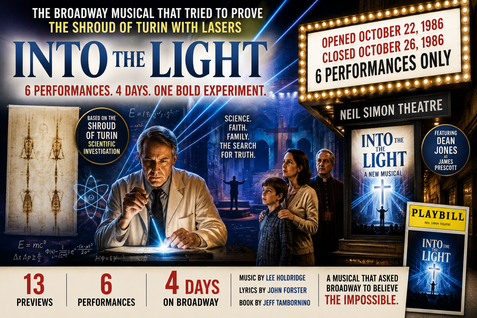 Into the Light Broadway musical about the Shroud of Turin that closed after six performances