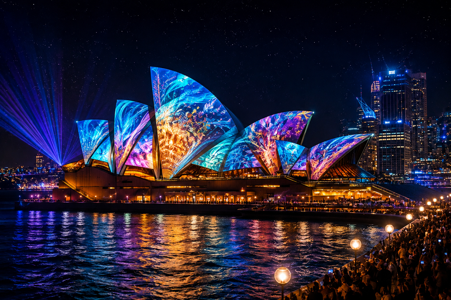 Sydney Opera House After Dark Vivid Sydney Light Show