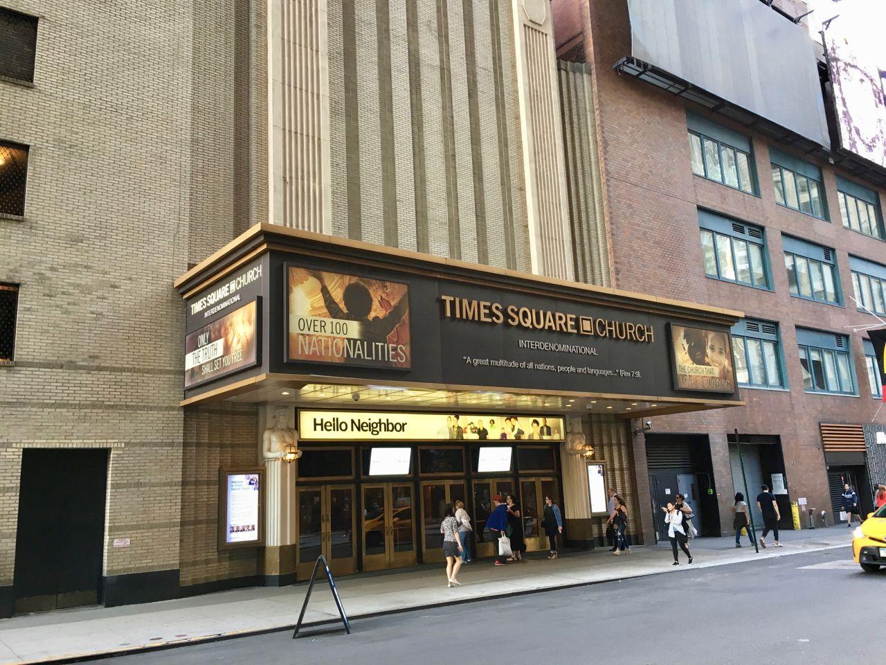 Former Mark Hellinger Theatre in New York, where Legs Diamond played 72 Broadway previews in 1988