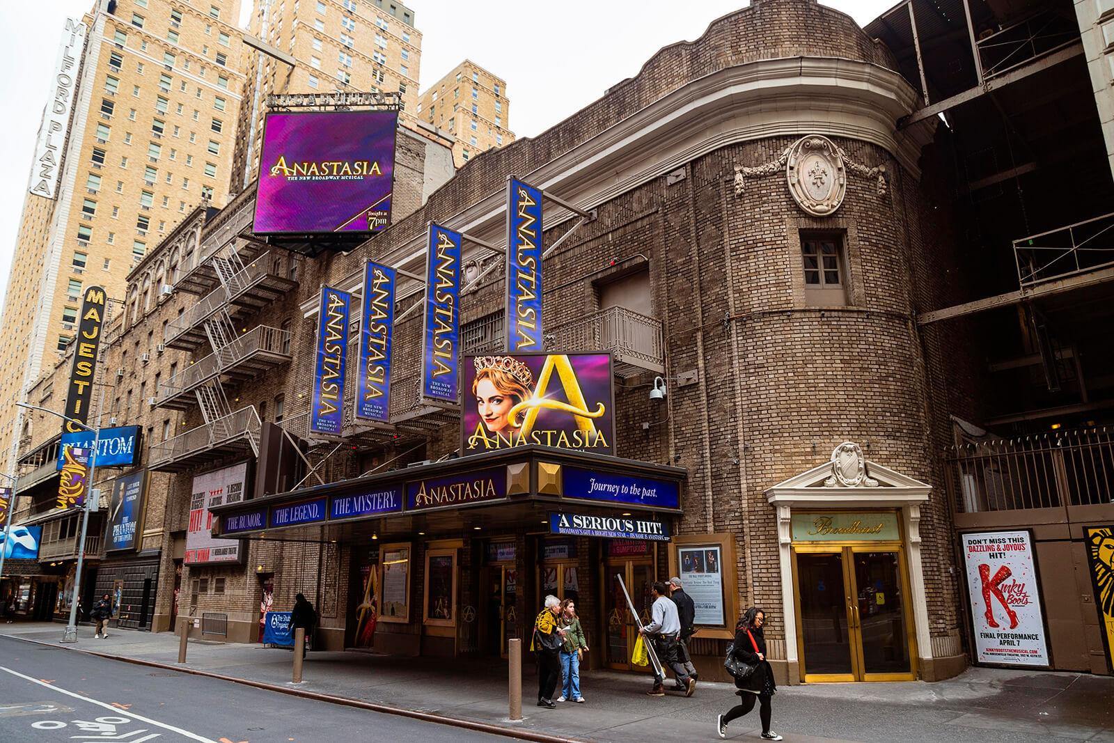 Broadhurst Theatre in New York, where Kelly opened and closed on February 6, 1965
